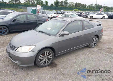 2005 Honda Civic Ex из США, поврежденный, VIN 1HGEM21955L064027